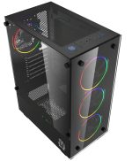 Gabinete Raptor Sentinel TG Mid-Tower RGB Fan x4 w/button control - Image 3
