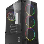 Gabinete Raptor Sentinel TG Mid-Tower RGB Fan x4 w/button control