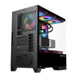 Gabinete Raptor Thunder Strike TG x2 Mid-Tower RGB Fan x1 Black - Image 2