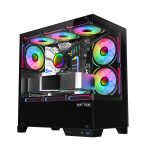 Gabinete Raptor Thunder Strike TG x2 Mid-Tower RGB Fan x1 Black