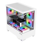 Gabinete Raptor Thunder Strike TG x2 Mid-Tower RGB Fan x1 White - Image 2