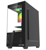 Gabinete Raptor Nova Prime TG x2 Mid-Tower RGB Fan x3 Black - Image 3