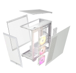 Gabinete Corsair 3500X Mid-Tower TG Fan ARGB x3 White - Image 4