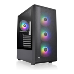 Gabinete TT S200 Mid-Tower TG Fan ARGB x4 Black