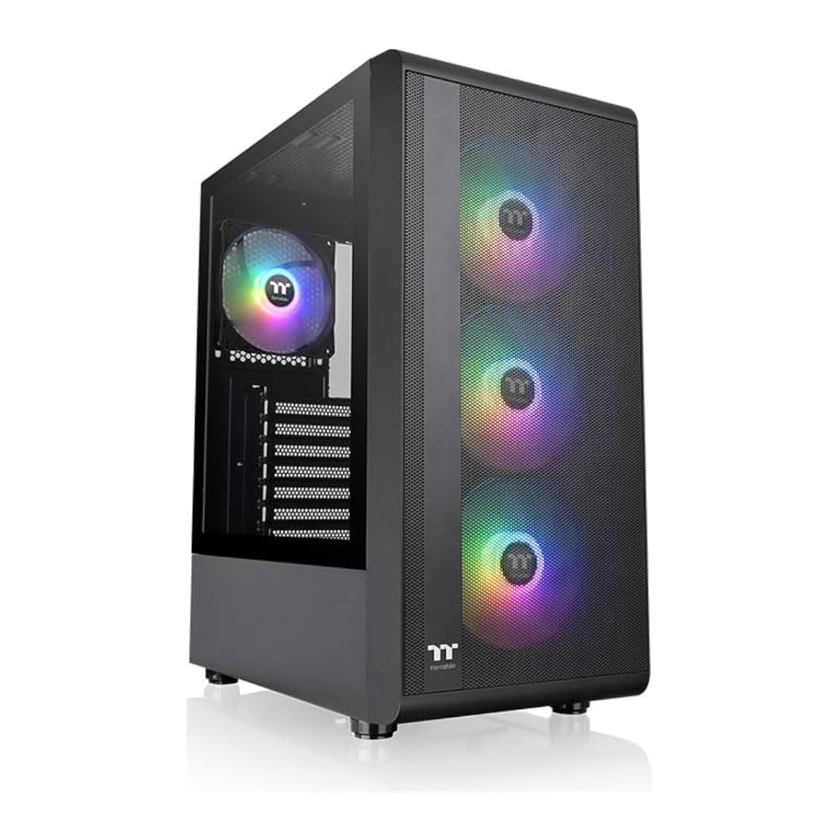 000000000041669071969CA-1X2-00M1WN-01 Gabinete TT S200 Mid-Tower TG Fan ARGB x4 Black - Image 1