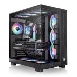 Gabinete TT View 380 XL Mid-Tower TG x2 Fan ARGB x1 Reverse Fan x3 Black