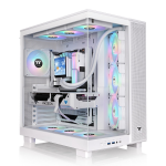 Gabinete TT View 380 XL Mid-Tower TG x2 Fan ARGB x1 Reverse Fan x3 Snow