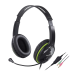 Auricular c/Mic Genius HS-400A,Green,+Single Jack Cable
