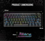 Teclado Corsair K70 PRO Mini Wireless RGB 60 Mecanico Cherry MX Black PBT - Image 2