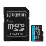 MicroSD KINGSTON 256GB c/Adap Canvas GO! Plus Gen4 (4K Camara-Drones)