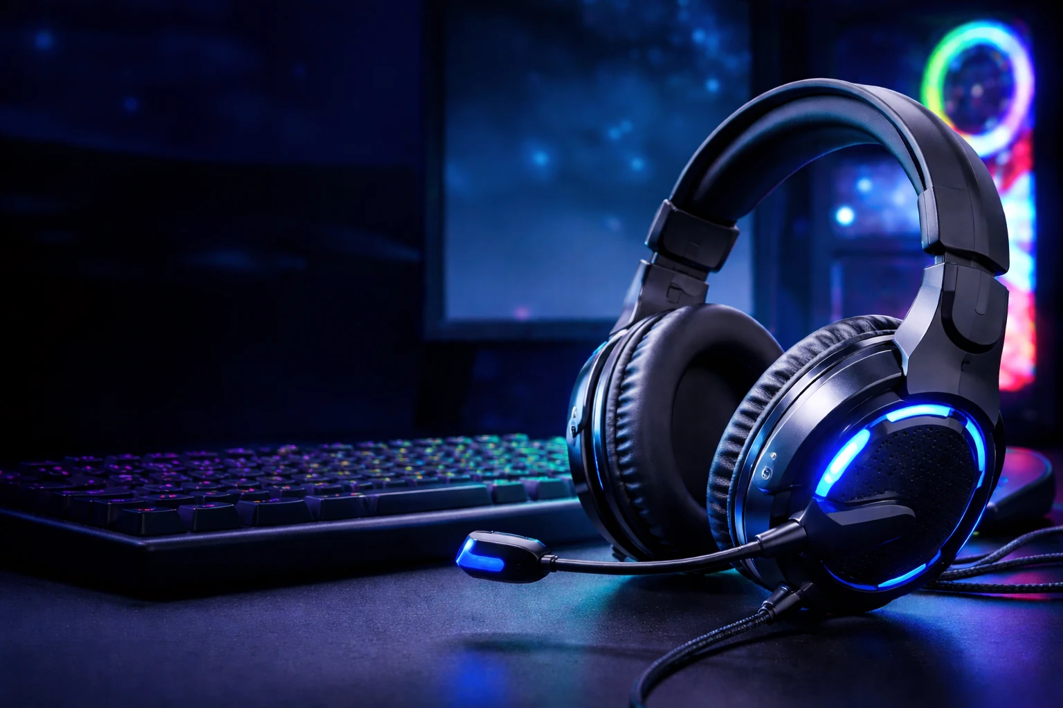 auriculares gamer para PC con micrófono