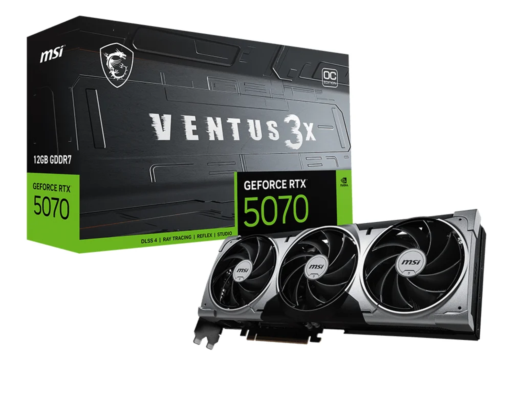 0000000000417391990740417391-1 VGA MSI GeForce RTX 5070 VENTUS 3X OC 12G - Image 1